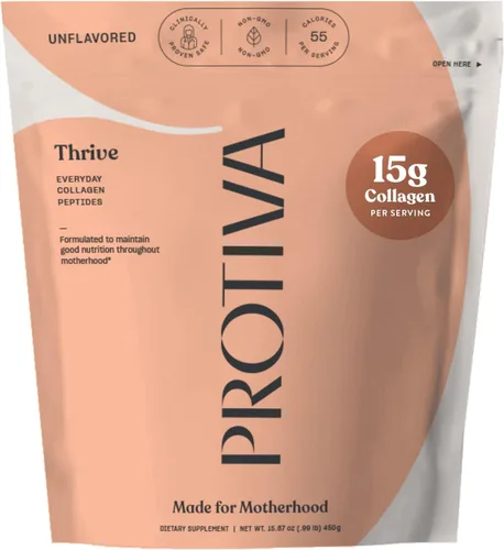 Protiva Thrive - Polvo de colágeno sin sabor para mujeres, 16 onzas (15.87 oz), péptidos de colágeno seguros y eficaces y suplementos de colágeno,