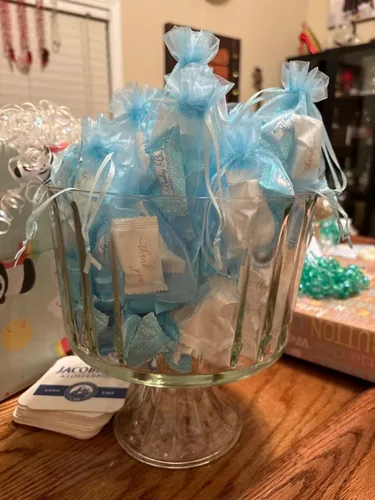 Miniatura 7 de Paquetes de 100 bolsas de organza de 4 x 6 pulgadas, color azul bebé para baby shower, Navidad, recuerdos de fiesta, cumpleaños, boda, despedida