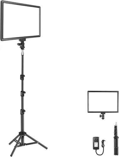 Miniatura 11 de NEEWER RGB168 Panel de Luz LED RGB de Video de 18.3" con Control de Aplicación, Kit de Soporte de Trípode de 2 Paquetes, 60W/360°