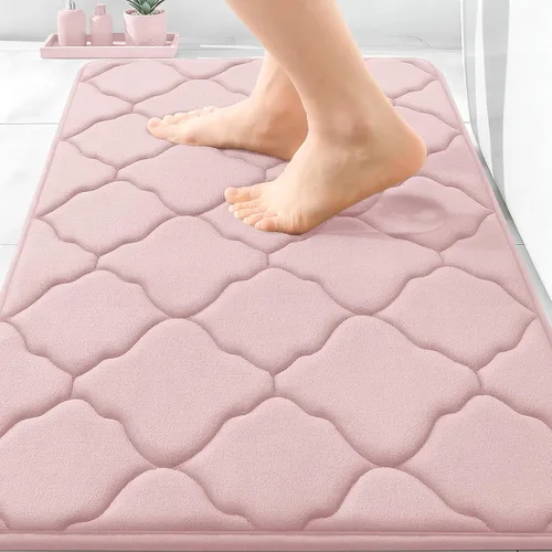 Miniatura 335 de OLANLY Alfombra de Baño de Espuma Viscoelástica de 24 x 16 pulgadas, Ultra Suave y Absorbente, Alfombras de Baño Antideslizantes, Cómodas, Lavables