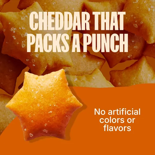 Miniatura 2 de MadeGood Cheddar Star Galletas Infladas, Bolsa de 4.26oz, Aperitivos Orgánicos