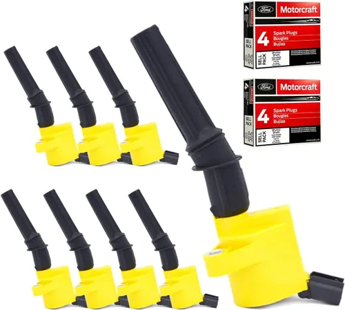 MAS Juego de bobinas de encendido de 8 piezas y bujías Motorcraft SP479 compatibles con Ford Expedition F150 F250 F350 Super Duty Expedition 4.6L
