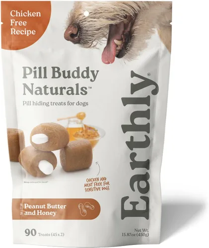 Miniatura 16 de Pill Buddy Naturals de Earthly - Golosinas para ocultar píldoras de pato (sin pollo) para perros - Bolsillo para píldoras de cualquier tamaño - 30