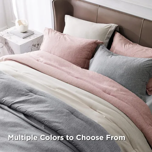 Miniatura 299 de Bedsure Juego de edredón Twin/Twin XL, ropa de cama suave beige para todas las estaciones, juego de cama teñido catiónico, 2 piezas, 1 edredón