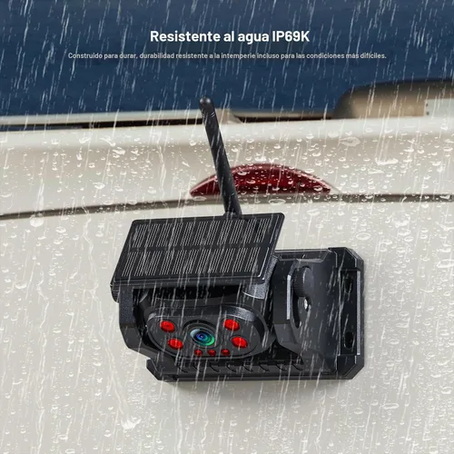 Miniatura 9 de Cámara magnética inalámbrica de respaldo, batería de 15000 mAh, recargable, impermeable, HD, solar, retrovisor, cámara de enganche Bluetooth