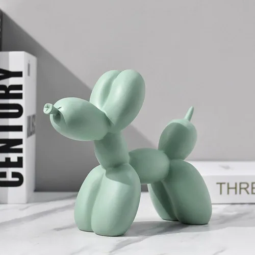 Miniatura 11 de Lindo globo de resina para perro, estatua de animales, adornos para decoración del hogar (negro)