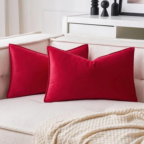 Miniatura 52 de MIULEE Paquete de 2 fundas decorativas de cojines de poliéster suave, fundas de almohada cuadradas cómodas y suaves para sofá, sillón, dormitorio