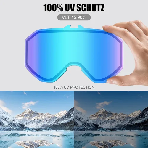 Miniatura 2 de SKYWAY Gafas de esquí, gafas de snowboard para hombres y mujeres, motos de nieve, esquí, patinaje SS6004