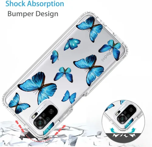 Miniatura 7 de Funda para Redmi Note 10 (4G)/Note 10S M2101K7BG con protector de pantalla de vidrio templado, suave 360 cuerpo completo a prueba de golpes