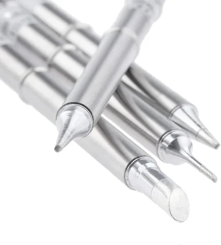 Miniatura 4 de Yetaha 4 puntas de soldadura T12, repuesto de herramienta de soldadura para FX-951 FX-952, estación de retrabajo de soldadura Hakko para T12-C4