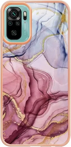 Miniatura 2 de XYX Funda compatible con Xiaomi Redmi Note 10s, mármol galvanizado TPU delgado cuerpo completo elegante funda protectora a prueba de golpes