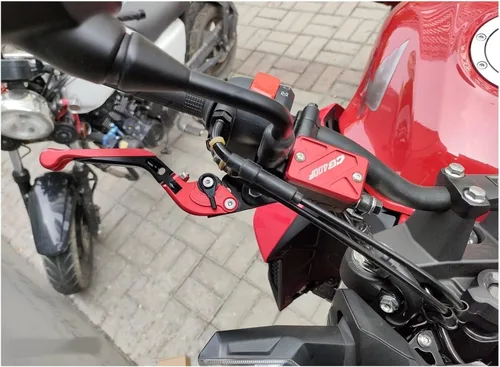 Miniatura 5 de Para Yamaha FZ6S FZ 6S 2004-2010 motocicleta CNC Accesorios Palancas de embrague de freno manillar ajustable plegable extensible con palanca de Negro