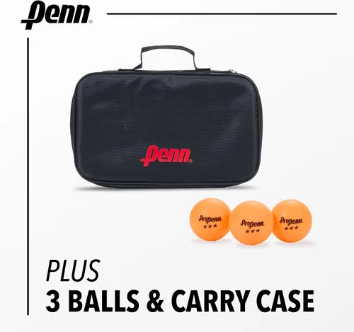 Miniatura 3 de Penn Juego de paletas de tenis de mesa para 2 jugadores, 2 paletas 3.0, 3 pelotas y bolsa de almacenamiento, raquetas de ping pong con respaldo