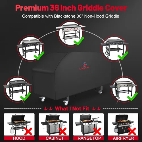 Miniatura 4 de Comnova - Cubierta de parrilla para Blackstone de 36 pulgadas - Funda de parrilla plana de 36" de 600D sin capucha, cubiertas de parrilla