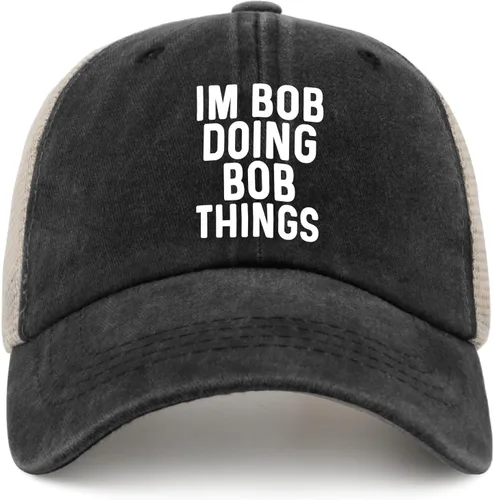 Miniatura 31 de Im Bob Doing Bob Things - Sombrero de camionero para hombre, sombrero de malla vintage para verano Azul Marino-06