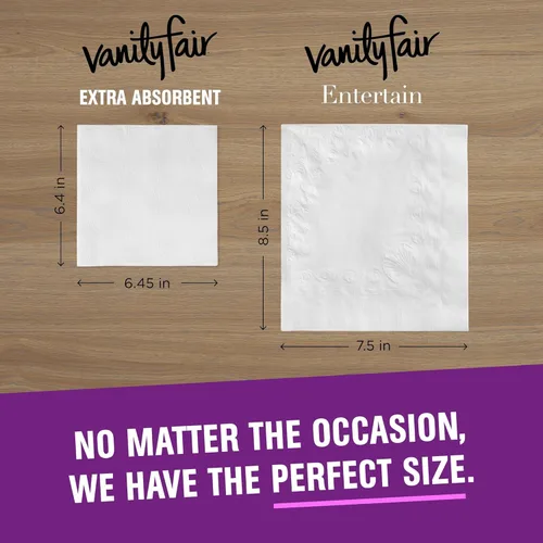Miniatura 3 de Vanity Fair Servilletas de Papel Premium Extra Absorbentes, 960 Unidades, Servilletas Desechables Hechas Suaves y Fuertes para Comidas Desordenadas