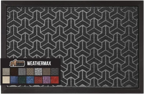 Miniatura 55 de Gorilla Grip - Tapete WeatherMax todoterreno 100% impermeable, caucho natural, resistente a manchas y decoloración, perfil bajo, interior y Grafito