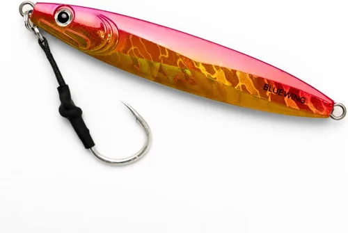 Miniatura 17 de BLUEWING Señuelos de pesca para agua salada de paso lento, plantillas verticales de 2.82 oz-35.27 oz cebo de hundimiento de peces con gancho