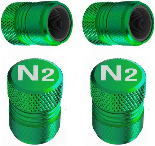 Tapones de vástago de válvula de neumático, paquete de 4 tapones de válvula de aire de aleación anodizada de alta calidad, anticorrosión, nitrógeno