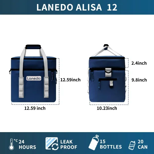Miniatura 2 de Lisa - Hielera suave para 20/36 latas, bolsa aislada portátil para almuerzo, playa, bebida, bebidas, viajes, campamento, picnic, automóvil, viajes