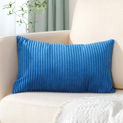 Miniatura 228 de Artscope Fundas de Almohada de Pana a Rayas Acogedoras Súper Suaves Decorativas Cuadradas Fundas de Cojín para Sofá Sillón Dormitorio Decoración