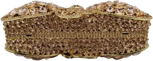 Miniatura 3 de UMREN Bolsos de noche elegantes de mariposa con diamantes de imitación para mujer, bolso de mano de cristal de lujo para boda, fiesta, cóctel, bolso