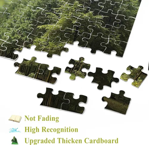 Miniatura 4 de Book Forest - Rompecabezas de 1000 piezas para adultos, diseño de plantas de fantasía, rompecabezas verde acogedor de árbol