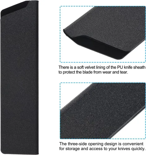 Miniatura 28 de PATIKIL Fundas de plástico ABS para cuchillo de cocina de 10 pulgadas, paquete de 3 cuchillos, protector de filos, protector de cuchilla, funda