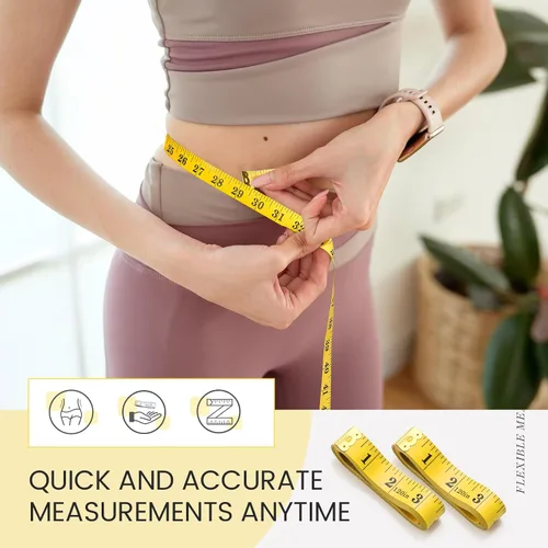 Miniatura 4 de 20 Pcs 120 Inch/300cm Soft Tape Measure Bulk Dual Scale Body Measuring Tape Sewing Fabric Tailor Ruler Easy to Read Craft Vinyl Ruler for Body Yellow