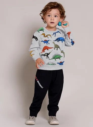 Miniatura 2 de Popshion - Sudaderas de dinosaurios para niños, pulóveres deportivos de caricaturas de manga larga, tallas 1-7T