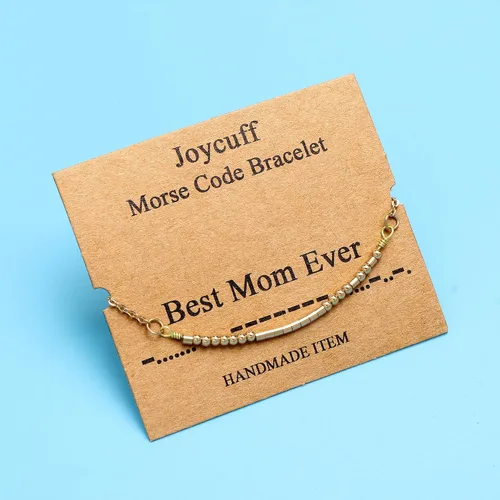 Miniatura 3 de JoycuFF - Pulseras con código morse para mujer, regalos motivacionales de joyería para amiga, mamá, hermana, hija, tía, abuela, compañera