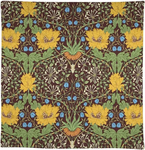 Miniatura 275 de Mantel Floral Retro de Pájaros, Diseño Original Bohemio William Morris Estampado Cubierta de Mesa para Hogar Picnic Fiesta Comedor Cocina William