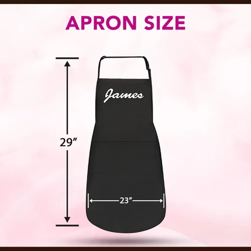 Miniatura 7 de Delantales personalizados para hombres y mujeres – Delantal personalizado con nombre bordado y bolsillos para cocina, pintura, manualidades, salón