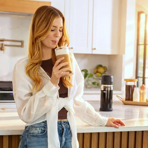 Miniatura 3 de VINCI Express Cold Brew, cafetera eléctrica en frío en 10 minutos, jarra de vidrio, 3 ajustes de fuerza de preparación y ciclo de limpieza, fácil