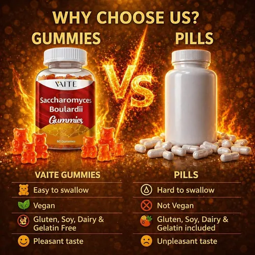 Miniatura 5 de Saccharomyces Boulardii Probióticos 500mg – Suplementos de salud intestinal y apoyo Candida, probióticos para mujeres y hombres, apoyo digestivo e