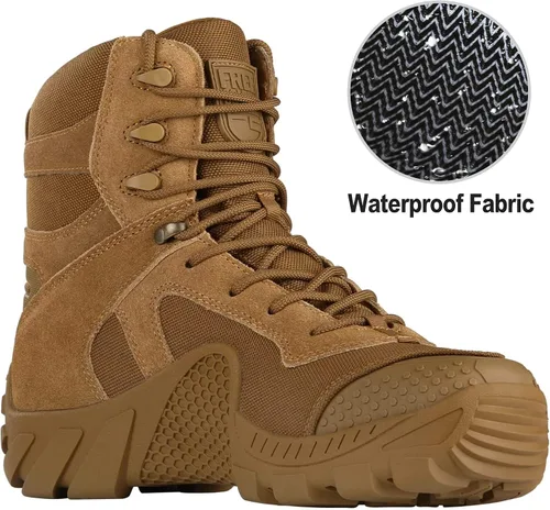 Miniatura 2 de FREE SOLDIER Men's Waterproof Hiking Boots Military Tactical Boots for Men Outdoor Lightweight Work Boots