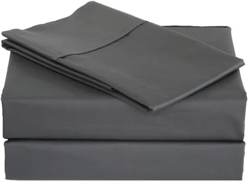 Miniatura 7 de Juego de sábanas de lujo de 600 hilos para sofá cama – Pima algodón 4 piezas sofá doble negro sólido ajuste hasta 5 pulgadas de profundo bolsillo