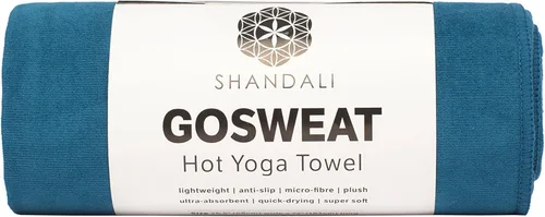 Toalla Shandali GoSweat Antideslizante para Yoga Caliente con Microfibra de Ante Superabsorbente y Suave en Muchos Colores, para Pilates Bikram y