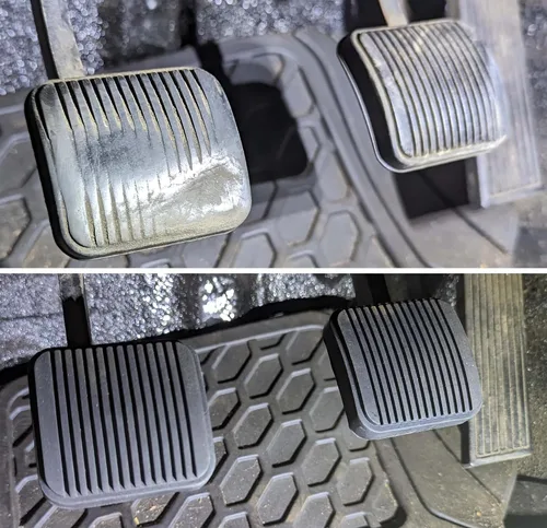 Miniatura 4 de Almohadillas de Pedal de Freno Sheisor, Almohadillas de Pedal de Embrague de Reemplazo Compatibles con Jeep Cherokee XJ, Comanche MJ, Grand Cherokee