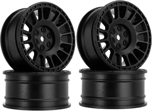 Miniatura 6 de 4 llantas de plástico RC de rally de 2.047 in de diámetro para 1/10 escala RC on Road Racing Truck Kyosho HSP HPI RGT Tamiya CC01 D90 piezas
