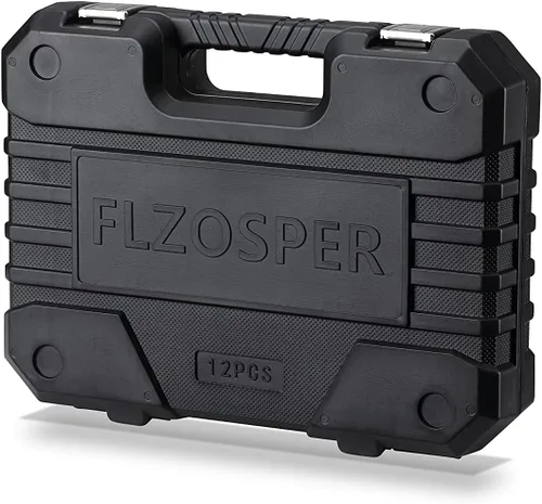 Miniatura 6 de FLZOSPER Juego de llaves de trinquete de cabeza flexible de 12 piezas, kit de llaves combinadas métricas, juego de llaves de trinquete de acero
