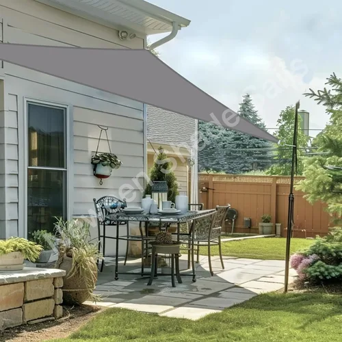 Miniatura 6 de Neween Toldo tipo vela triangular de 6 pies 7 pulgadas x 6 pies 7 pulgadas x 6 pies 7 pulgadas, impermeable, para patio, terraza, pérgola, para Gris