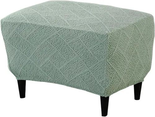 Miniatura 37 de Eco-Ancheng Funda elástica para silla, funda otomana rectangular de almacenamiento, funda otomana para reposapiés, fundas otomanas para taburete