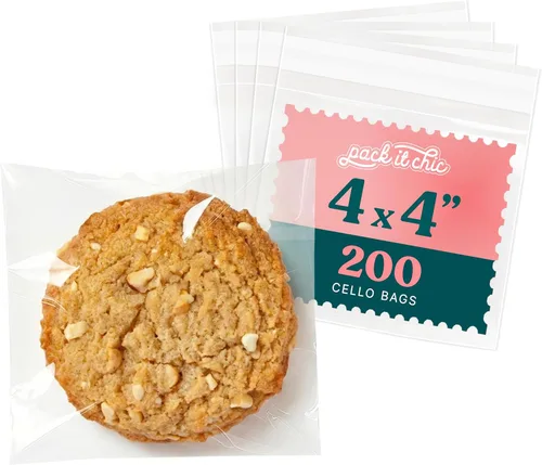 Miniatura 17 de Bolsas de celofán autosellantes de 3 x 4 pulgadas (paquete de 1000) – Bolsas transparentes para galletas con sello para embalaje de productos