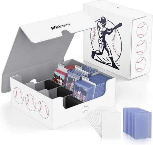 Miniatura 7 de Mlikero Paquete de 4 Cajas para Mazos de Cartas, Caja para Mazo Commander Contiene más de 400 Cartas con Funda Individual con 4 Separadores, Caja