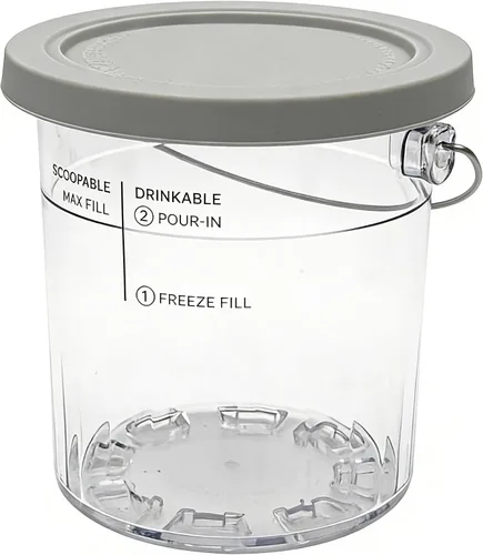 Miniatura 2 de Recipientes de pinta de helado de tamaño familiar XL, compatibles con Ninja NC501 CREAMi Deluxe 11 en 1 para helados y congelados y modelo: NC500