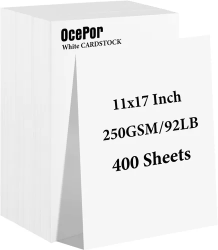Miniatura 30 de OcePor 100 hojas de cartulina negra de 8.5 x 11 pulgadas, cartulina negra de 92 libras/250gsm, papel grueso de cartulina, papel pesado de cartulina