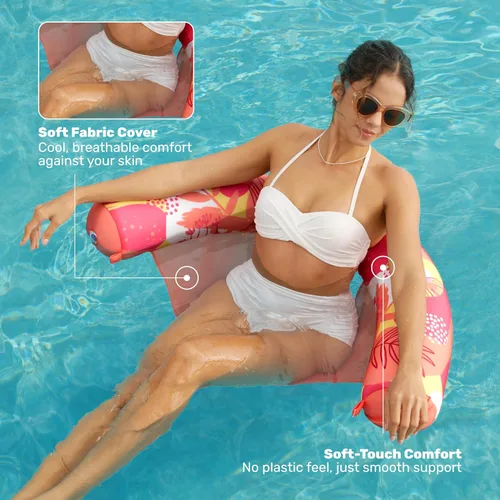 Miniatura 5 de SLOOSH Inflatable Pool Noodle Chair, 3 Packs Pool Floats Noodle Sling Floatie, Swimming Party Floating Chair for Adult Party Summer Water Fun
