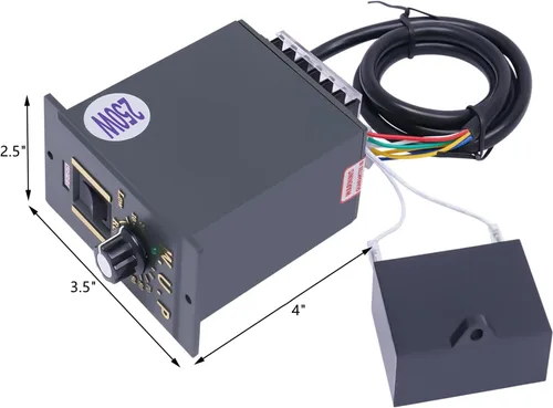 Miniatura 4 de Motor de engranajes eléctrico 110V 250W 10K Monofásico de alto par motor reductor de engranajes de CA 0-135 RPM Controlador de velocidad variable