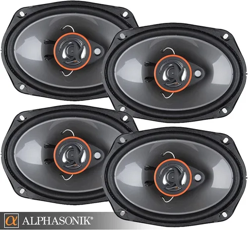 Miniatura 11 de Par de altavoces Alphasonik AS2629P de 6.5" 350W máx. de 3 vías más altavoces coaxiales de 6x9" 500W máx. de 3 vías para audio de coche o camión